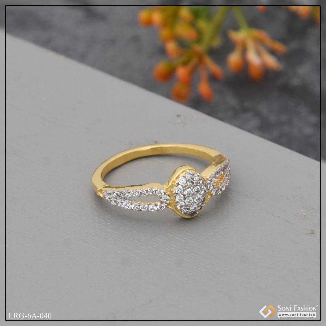 Buy quality 18kt / 750 rose gold flower design occasional diamond ladies  ring 8lr98 in Pune